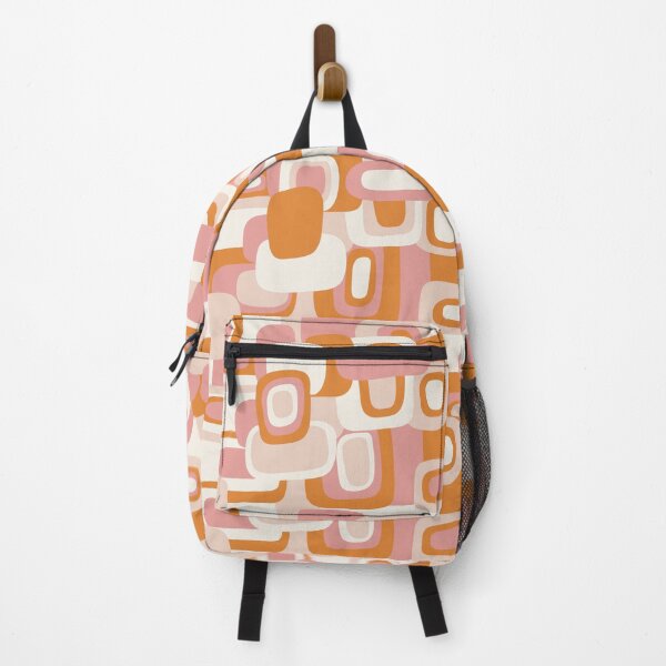 Item preview, Retro groove pink and orange abstract art designed and sold by vianahline.