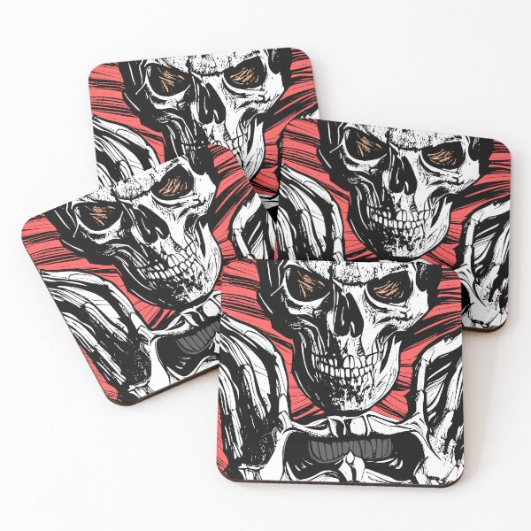 Item preview, Corrupt Skeleton with Orange Background designed and sold by HalloweenThings.