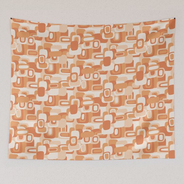 Item preview, Retro groove orange abstract art designed and sold by vianahline.