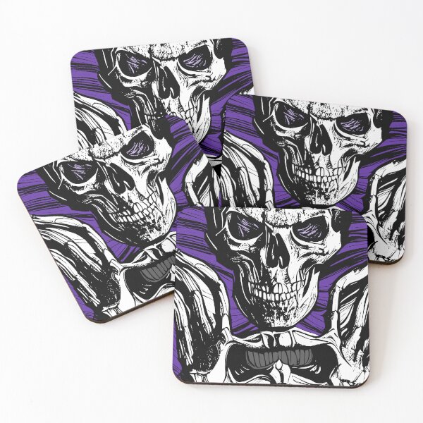 Item preview, Corrupt Skeleton with Purple Background designed and sold by HalloweenThings.