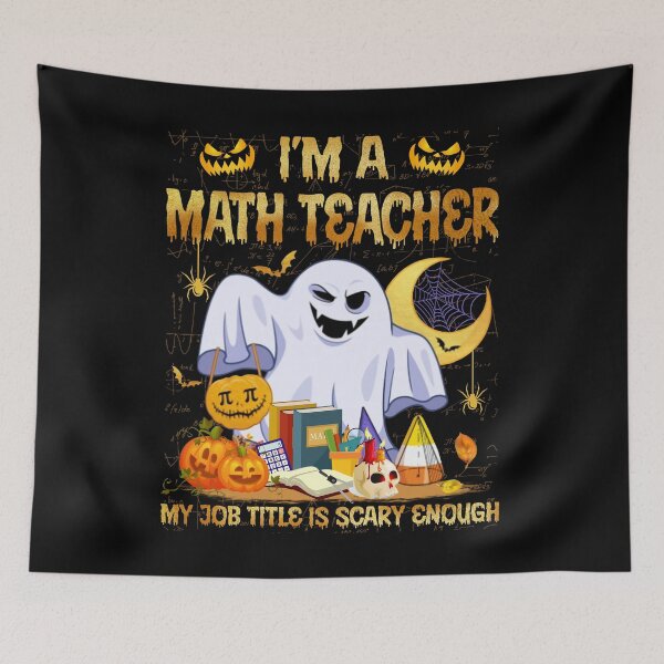 Artikelvorschau, Ich bin ein Mathe-Lehrer. Meine Berufsbezeichnung ist beängstigend genug Halloween lustiger Geist gespenstischer Kürbis entworfen und verkauft von beckadamr.