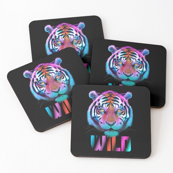 Item preview, Multicoloured Wild Tiger Print designed and sold by ThePurpleMelon.