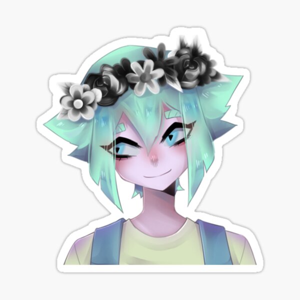 "basil flower crown omori " Sticker for Sale by WashingtonCA Redbubble