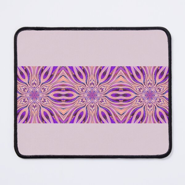 Item preview, Abstract Flowers Pattern Boho Vibes in a Thick Single Stripe on a Grayish Lilac Background designed and sold by Beachy.
