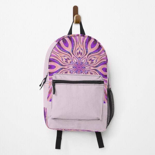 Item preview, Abstract Flowers Pattern Boho Vibes in a Thick Single Stripe on a Grayish Lilac Background designed and sold by Beachy.