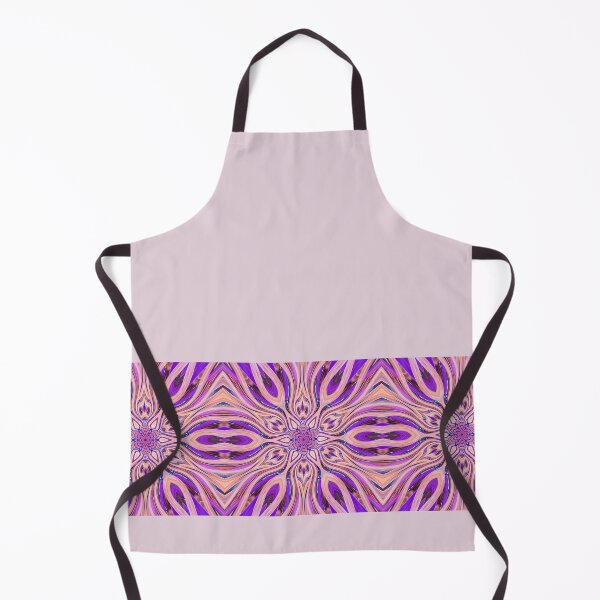 Item preview, Abstract Flowers Pattern Boho Vibes in a Thick Single Stripe on a Grayish Lilac Background designed and sold by Beachy.