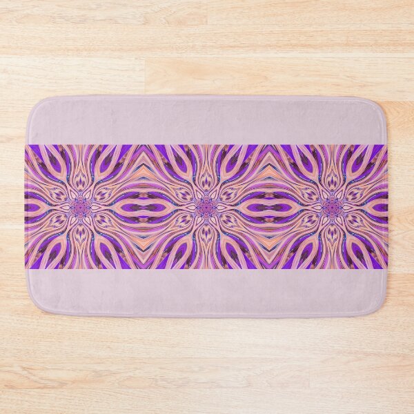 Item preview, Abstract Flowers Pattern Boho Vibes in a Thick Single Stripe on a Grayish Lilac Background designed and sold by Beachy.