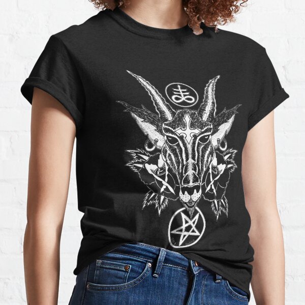 Baphoment and Satanic Symbols - Art By Kev G Classic T-Shirt