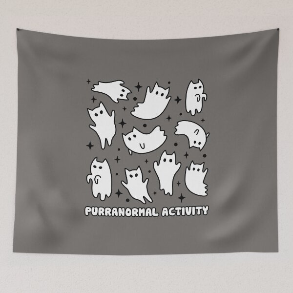Item preview, Cute Kawaii Ghost Cats Halloween Purranormal Activity designed and sold by PUFFYP.