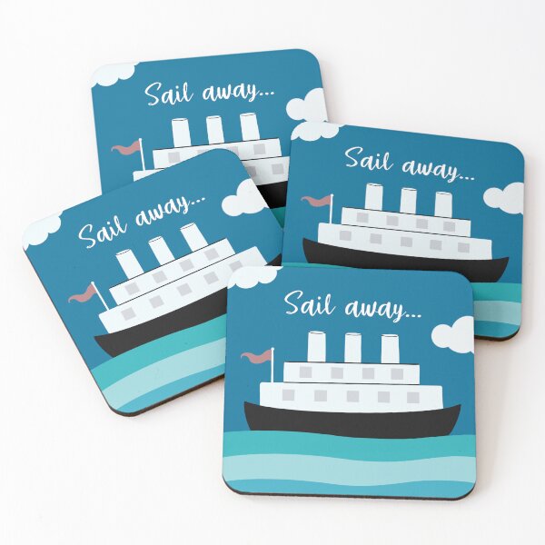 Cruise Sail Away Coasters (Set of 4)