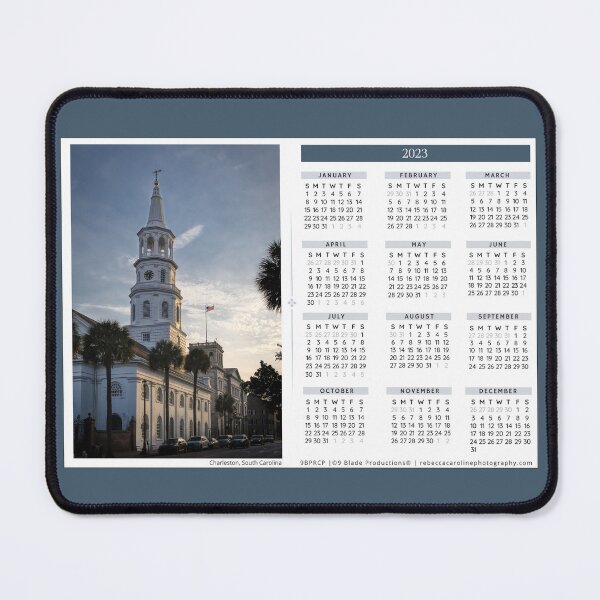 Item preview, 2023 Calendar | Year-At-A-Glance | Charleston, South Carolina | St. Michael's Church designed and sold by 9BPRCP.