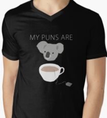 "Koala Tea" puns Men's V-Neck T-Shirt