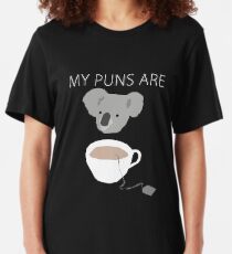 "Koala Tea" Wortspiele Slim Fit T-Shirt