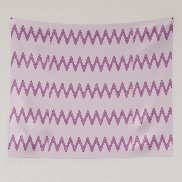 Item preview, Abstract Wavy Lines Pattern Boho Vibes on a Grayish Lilac Background designed and sold by Beachy.