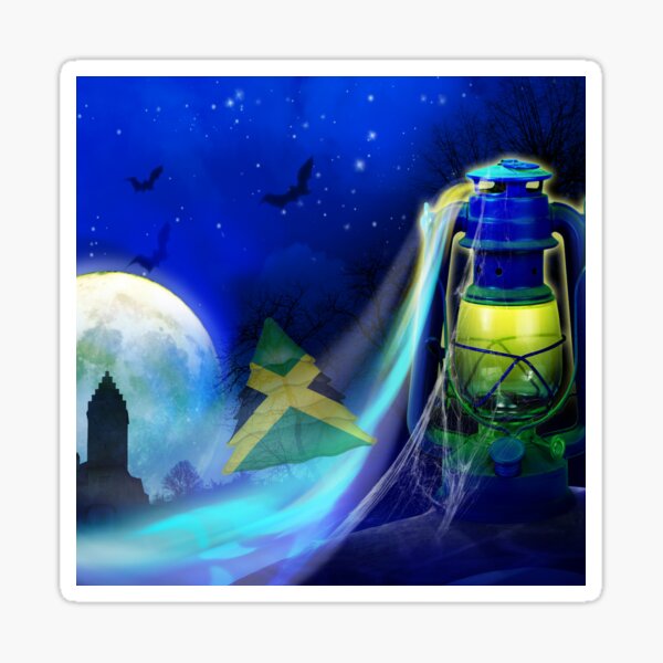 "Halloween Graveyard Jamaica" Sticker for Sale by