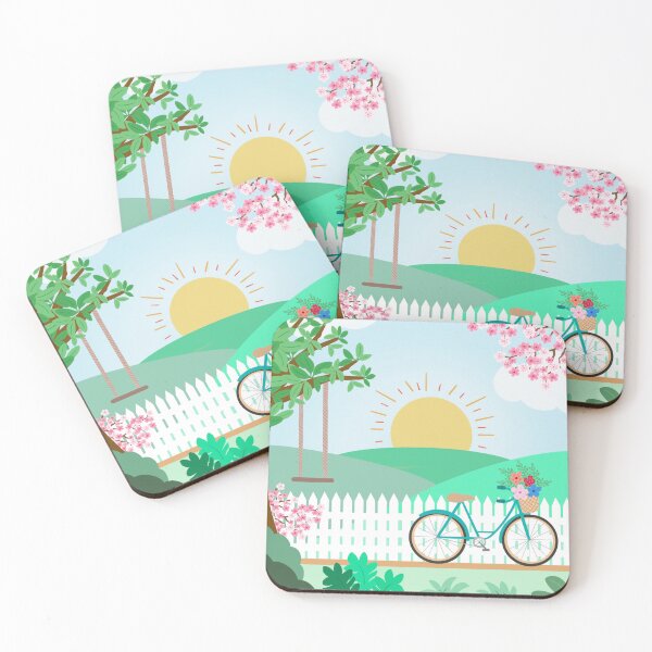Spring Sunshine Coasters (Set of 4)