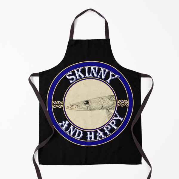 Item preview, 'Skinny and Happy' Old Book Narrow Fish Graphic - Funny Quotes Designs for T-shirts, stickers and other accessories. designed and sold by Ridiculam Toga.