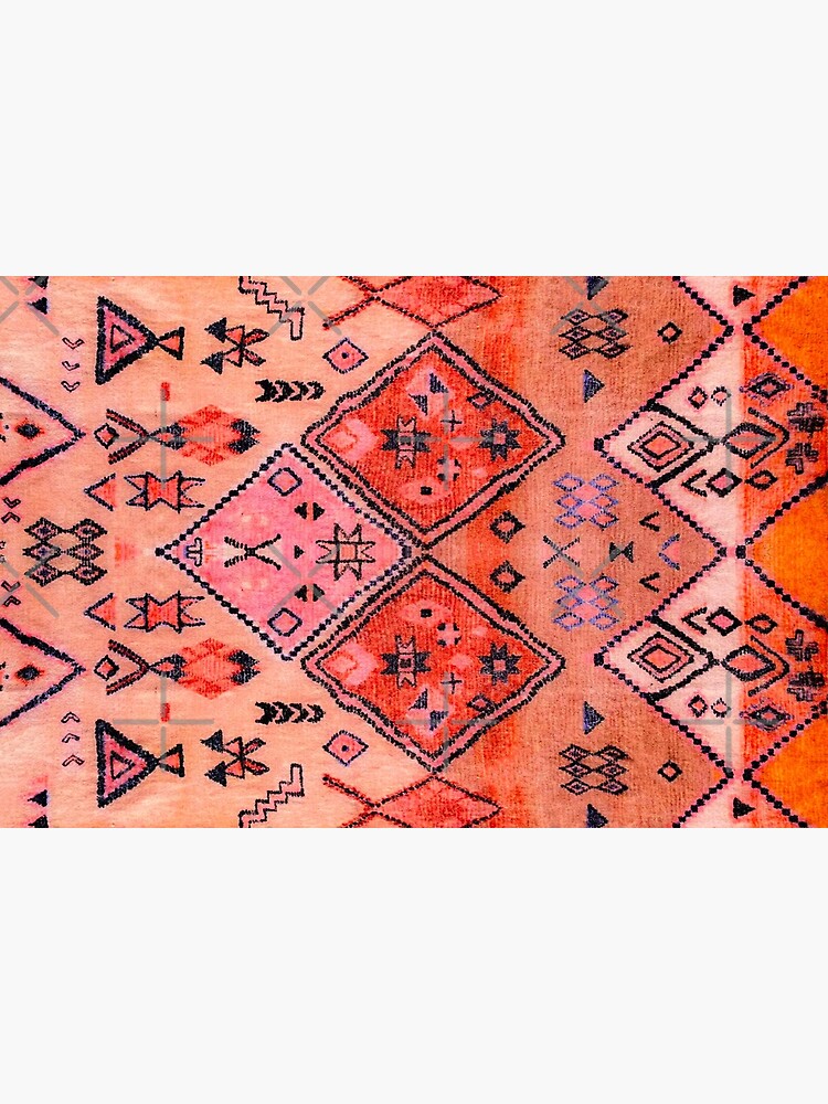 Red Oriental Traditional Handmade Boho Moroccan Fabric Style Outdoor Rug by  Arteresting Official