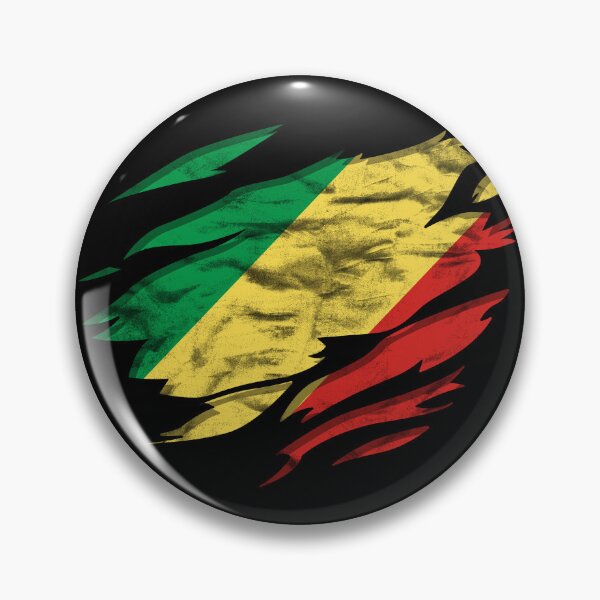 Item preview, Ripped Rip Open Republic of Republic of the Congo Flag Palm designed and sold by rafaeltto.