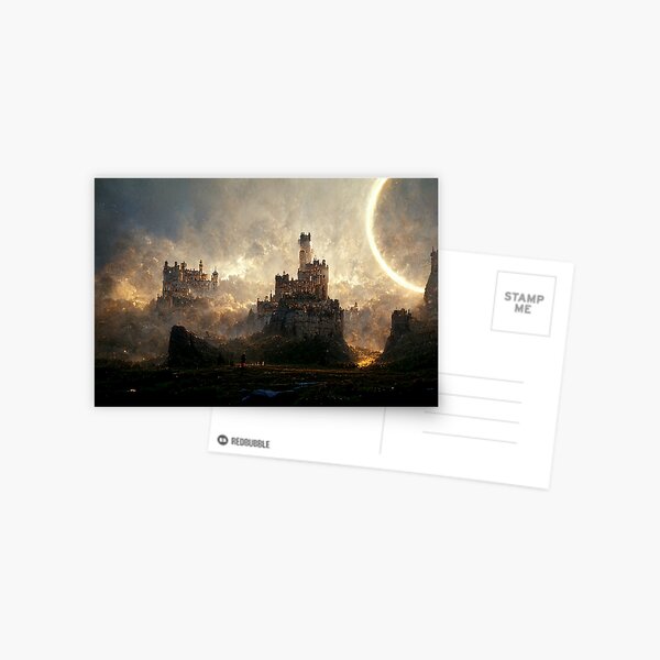 Item preview, Clouded Eclipse - Epic Castle Fantasy Art designed and sold by KRXStudios.