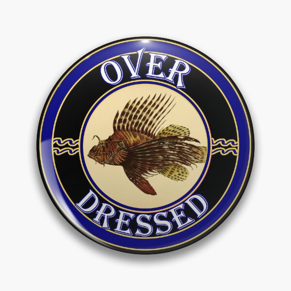 Item preview, 'Over Dressed' Old Book Lionfish Graphic - Funny Quotes Designs for T-shirts, stickers and other accessories. designed and sold by Ridiculam Toga.