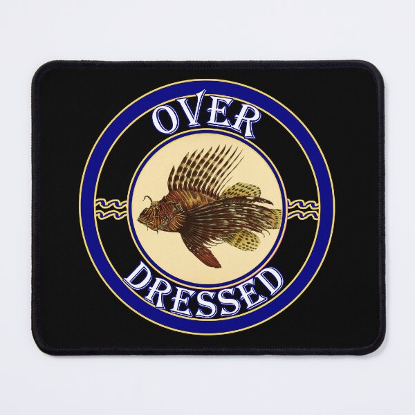 Item preview, 'Over Dressed' Old Book Lionfish Graphic - Funny Quotes Designs for T-shirts, stickers and other accessories. designed and sold by Ridiculam Toga.