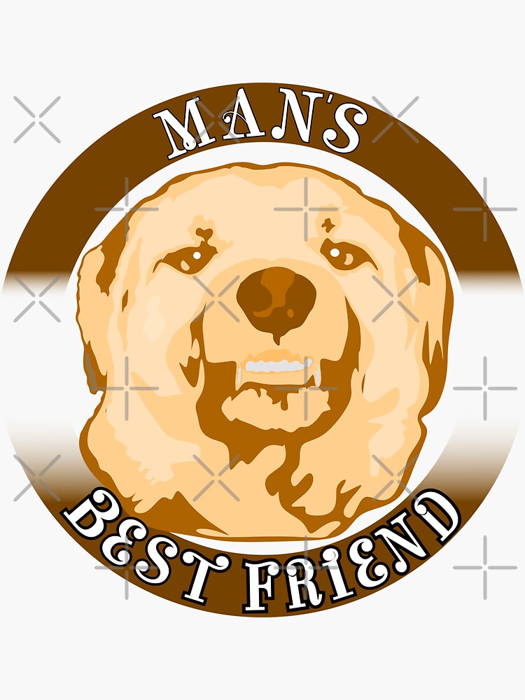 "Man's best friend Art" Sticker for Sale by artandmerch Redbubble