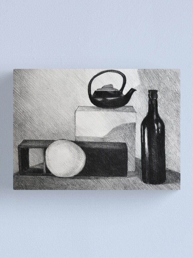 Super simple practice still life, charcoal : r/drawing
