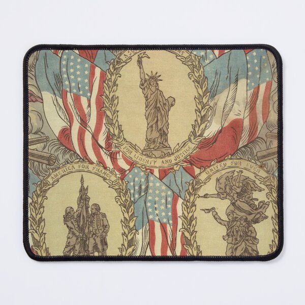 Item preview, A Time-Worn Symbol: Vintage Statue of Liberty Embracing Transatlantic Unity designed and sold by HistoryDesigns.