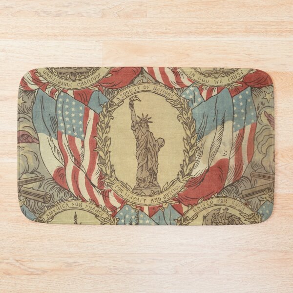 Item preview, A Time-Worn Symbol: Vintage Statue of Liberty Embracing Transatlantic Unity designed and sold by HistoryDesigns.