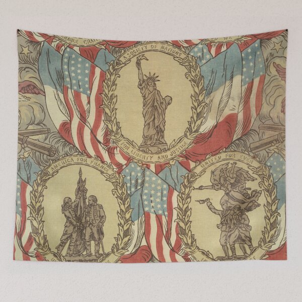 Item preview, A Time-Worn Symbol: Vintage Statue of Liberty Embracing Transatlantic Unity designed and sold by HistoryDesigns.