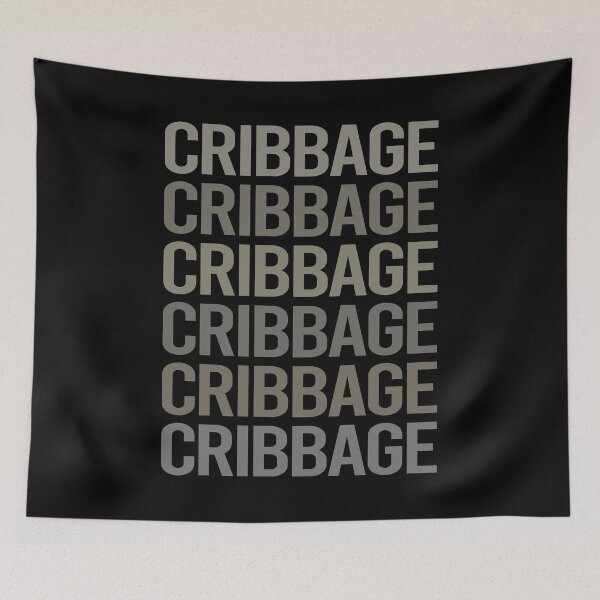 Item preview, Gray Text Art Cribbage Crib designed and sold by StoreCalamity.