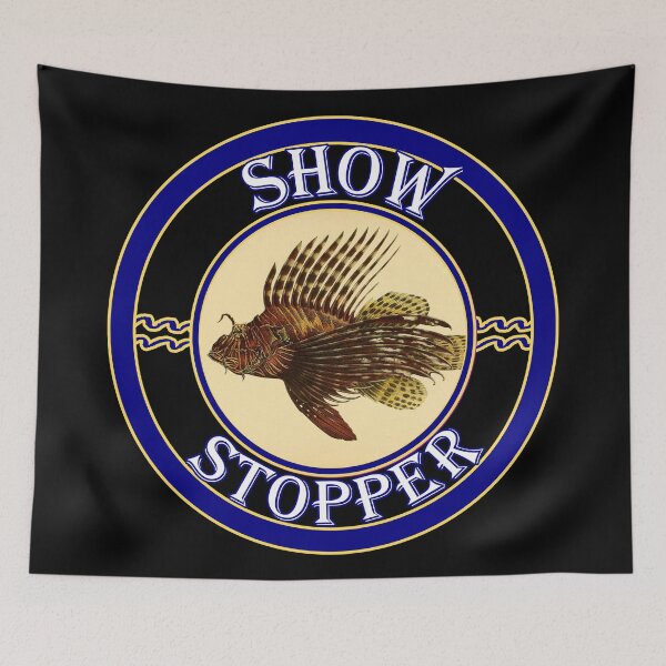 Item preview, 'Show Stopper' Old Book Lionfish Graphic - Funny Quotes Designs for T-shirts, stickers and other accessories. designed and sold by Ridiculam Toga.