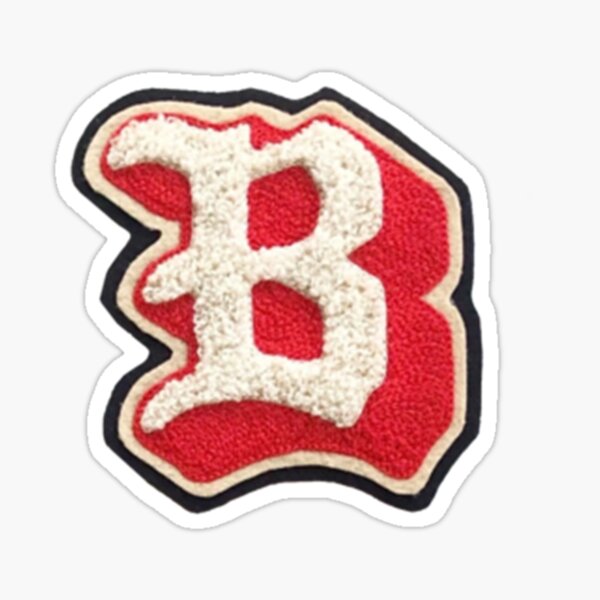 "The Letter B Letterman B Monogram Gold Glitter RED Preppy Varsity ...