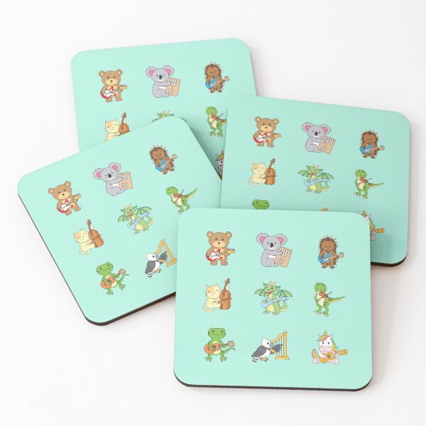 Item preview, Musical Creatures Assorted Sticker Pack 3 (String Instruments) designed and sold by orangerein.