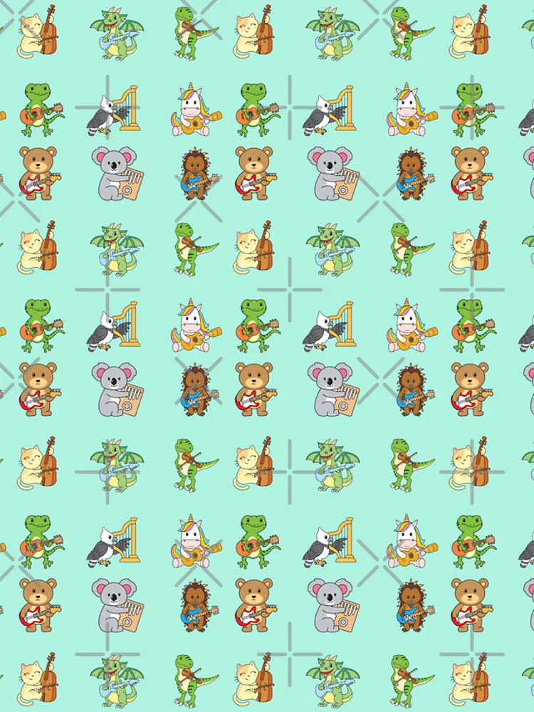 Thumbnail 4 of 4, iPhone Case, Musical Creatures Assorted Sticker Pack 3 (String Instruments) designed and sold by orangerein.