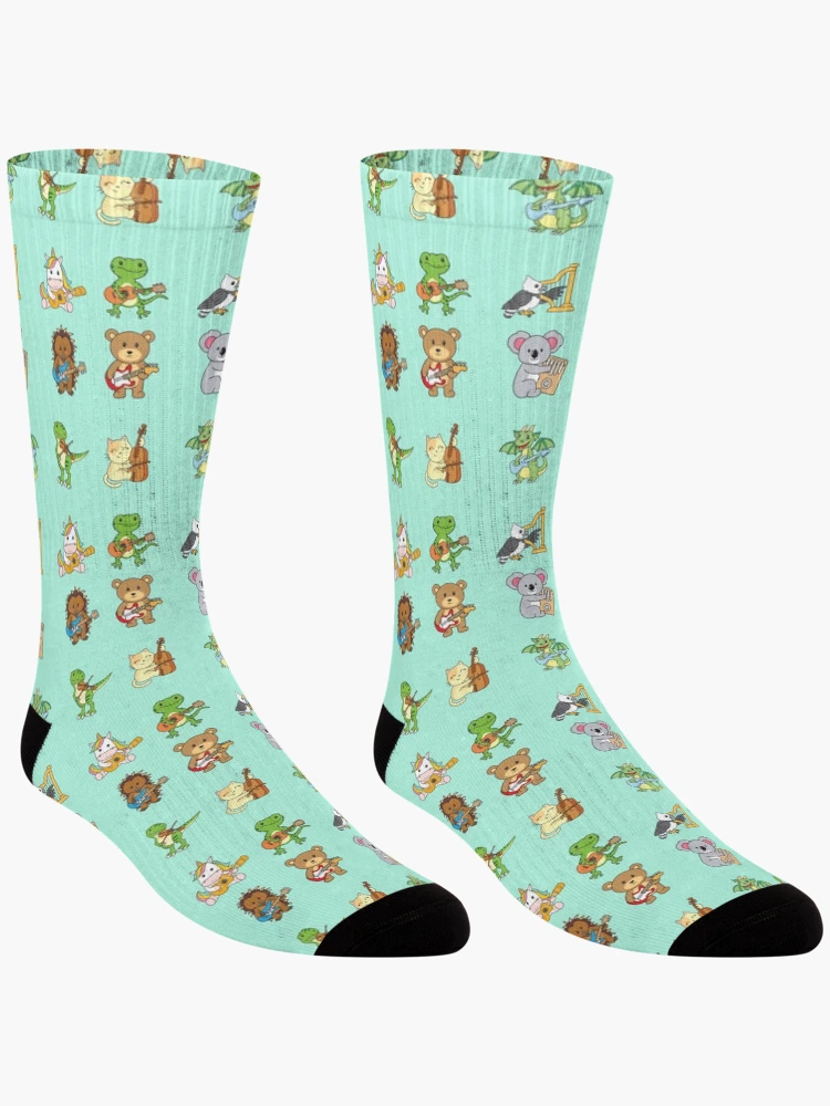 Thumbnail 3 of 5, Socks, Musical Creatures Assorted Sticker Pack 3 (String Instruments) designed and sold by orangerein.