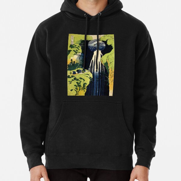 Katsushika Hokusai - Waterfall on the Kiso Road Pullover Hoodie