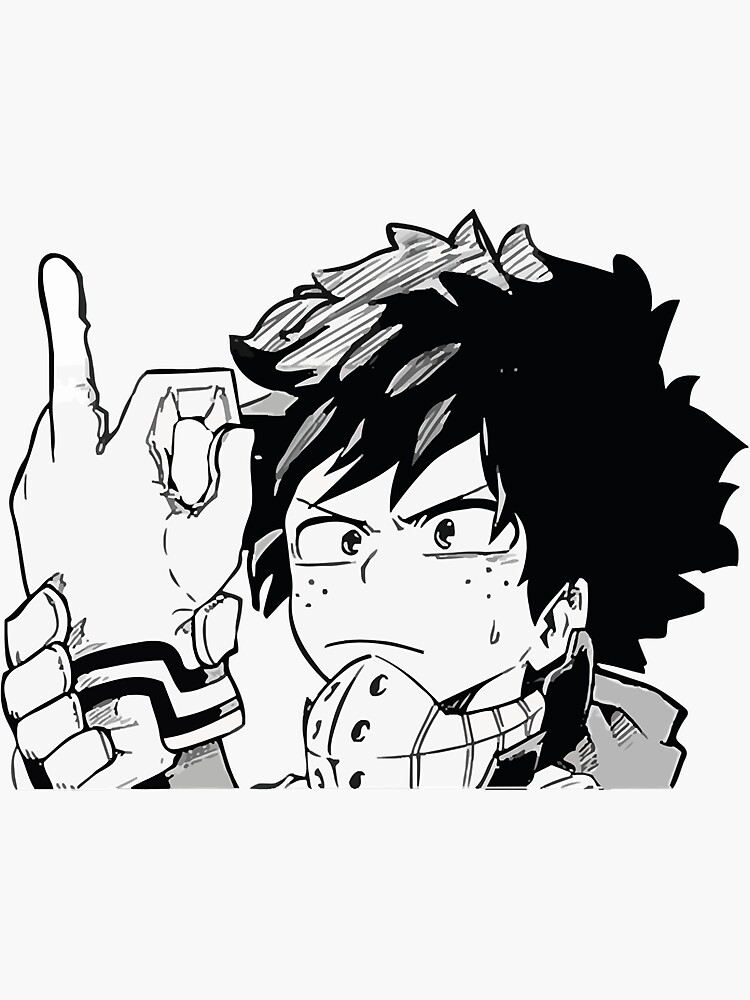 "Izuku Midoriya (Deku) B_W " Sticker For Sale By CuTeesshop | Redbubble