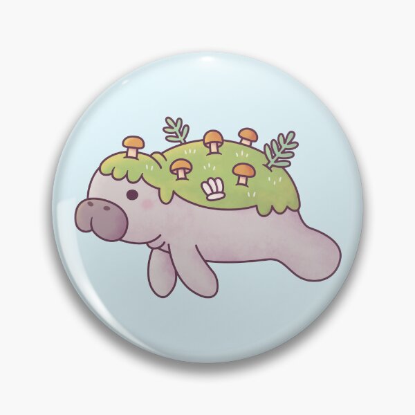 Artikelvorschau, Süße Seekuh mit Moos und Pilzen zurück entworfen und verkauft von rustydoodle.