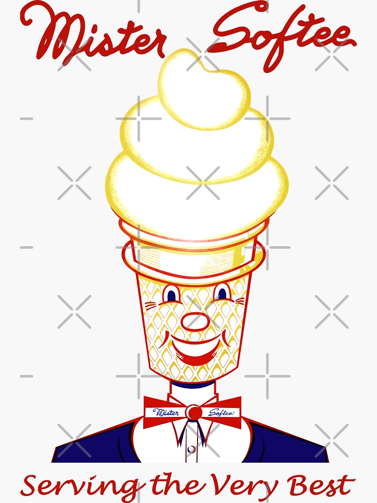 "Mister Softee serving very best" Sticker for Sale by zangldage Redbubble