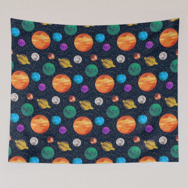 Item preview, Planets in space pattern designed and sold by LaBelleMaison.