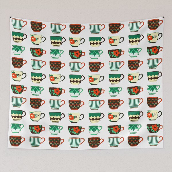 Item preview, Coffee Cups pattern designed and sold by LaBelleMaison.