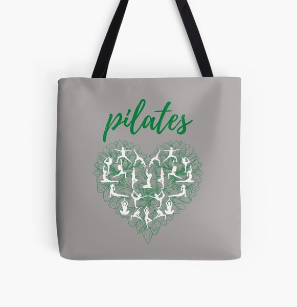 Personalised Name Pilates Stuff Organic Tote Bag, Custom Pilates