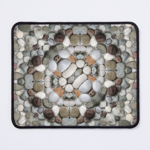 Item preview, square format mosaic design from naturally coloured beach pebbles designed and sold by mister-john.