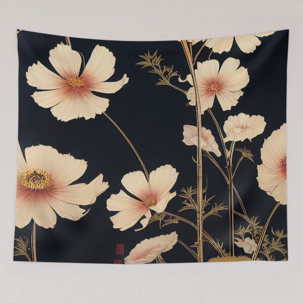 Item preview, Flower design in japanese style designed and sold by Aliveforfun.