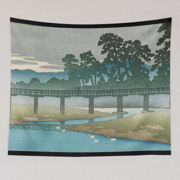 Item preview, Asano River at Kanazawa by Kawase Hasui designed and sold by Takeda-art.