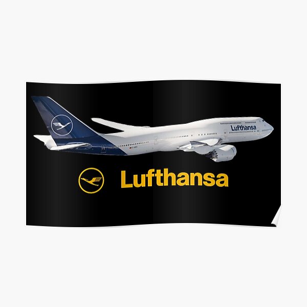 "Lufthansa Airline Boeing B747 Airplane " Poster for Sale by