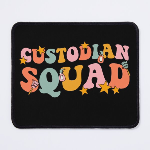Item preview, Custodian Squad Groovy For School Janitor Cleaner designed and sold by JokeGysen.
