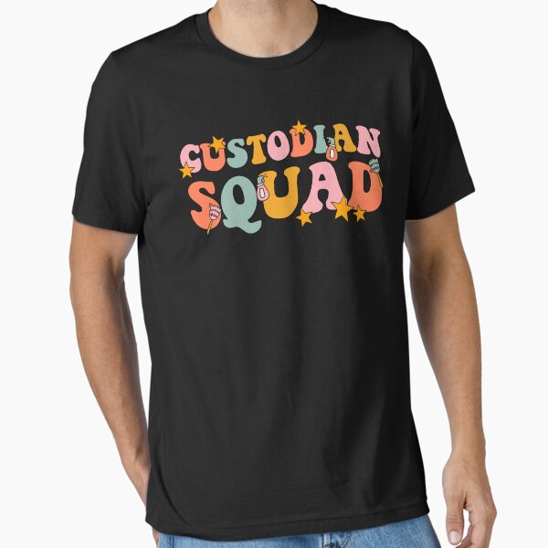 Item preview, Custodian Squad Groovy For School Janitor Cleaner designed and sold by JokeGysen.